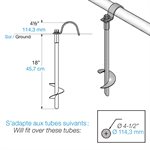 4 Anchors for EN 748 Certified Soccer Goal, w / o Installation Tool