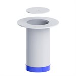 Ancrage en acier zinc avec couvercle 8,9 cm (3,5")