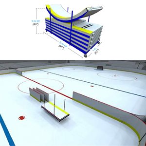 Système de séparateur de patinoire en aluminium