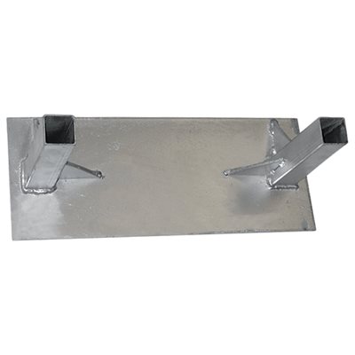 Ancrage de sol double en acier-zinc, type femelle