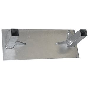 Ancrage de sol double en acier-zinc type femelle