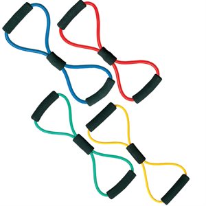 Elastic muscle toner loop with various resistance