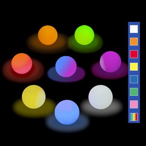 Plastic Shell Luminous Ball, Red