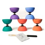 Diabolo en caoutchouc Athena avec baguettes et livret, 4"