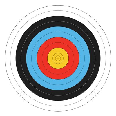 Cible de tir à l'arc ronde en mousse avec housse, 122 cm (48")