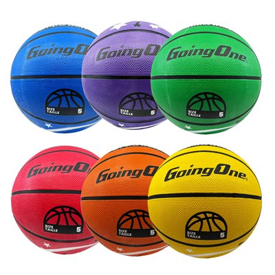 6 Rubber Basketballs, 6 Colours