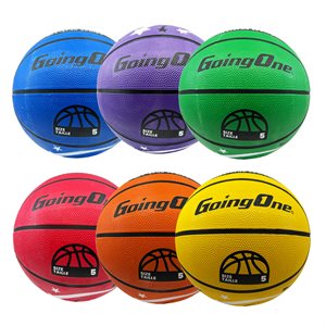 6 Rubber Basketballs, 6 Colours