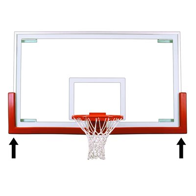 72" Glass Backboard Protector, Red