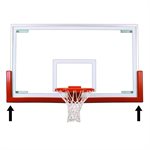 72" Glass Backboard Protector, Red