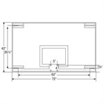 Basketball Glass Backboard, 42"x72"