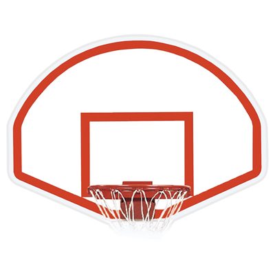 Dura Steel Galvanized Fan-Shaped Backboard, Front Mount