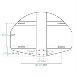 Dura Steel Galvanized Fan-Shaped Backboard, Front Mount