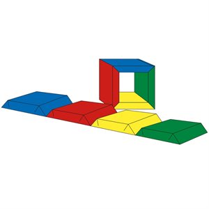 4 Nestable Colored Foam Blocks, 24"x24"x4"