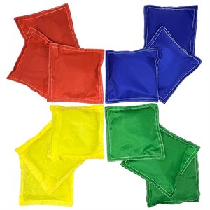 12 bean bags, 4"x4", polyester
