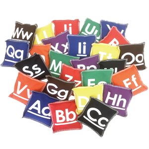 Ensemble de 26 sacs de particules avec lettres de l'alphabet