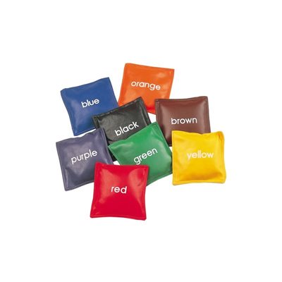 8 Vinyl Bean Bags with Printed Color Names