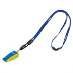 FIVB Whistle with Lanyard, Blue / Yellow