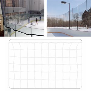 Filet protecteur en nylon pour patinoire, 2,5 mm, 20' x 10', blanc