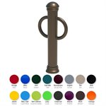 Bollard en acier avec 2 boucles pour vélo, 36"x5"