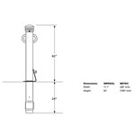 Steel and Aluminum Bollard, 42"x5"