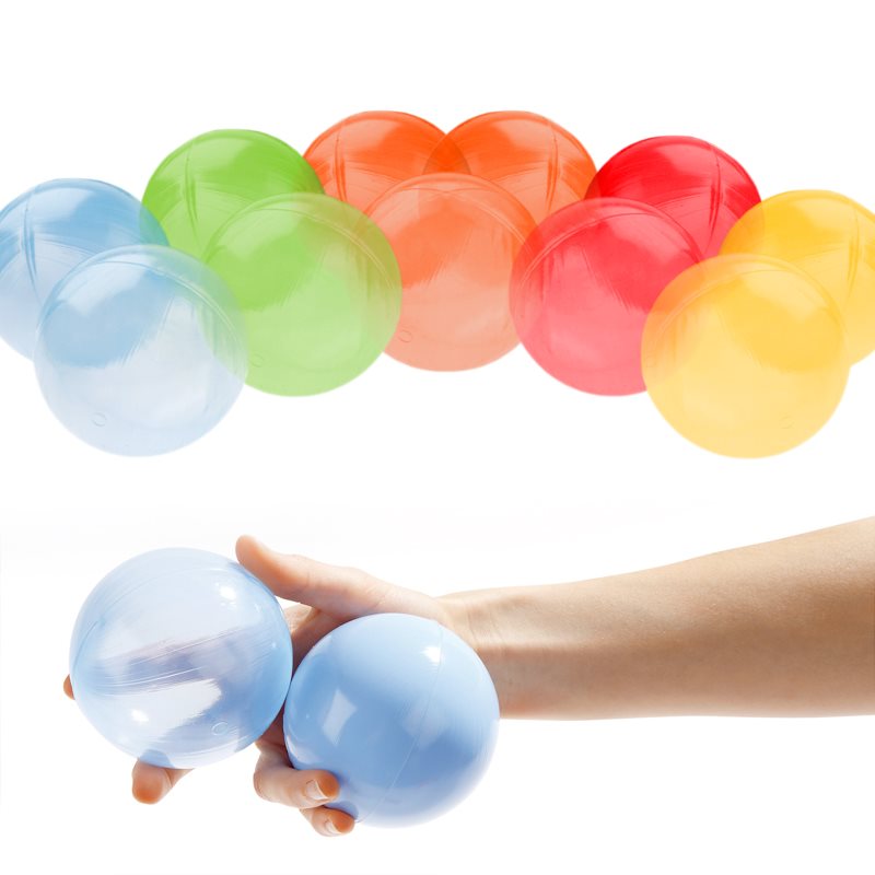 Set of 250 transparent balls