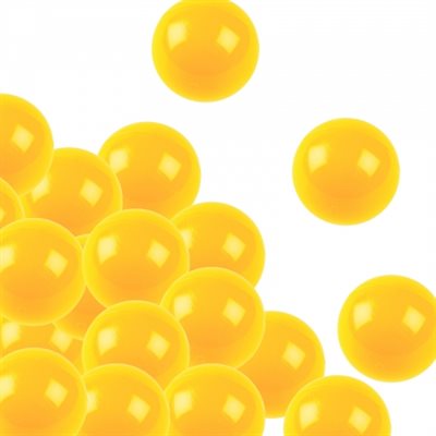 250 balles opaques, 3-½", jaunes