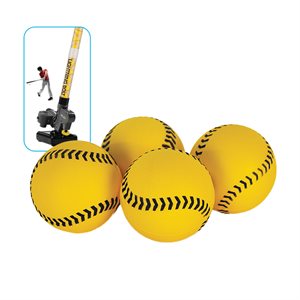 Lightweight foam practice micro balls for Lightning Bolt pitching machine