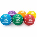 Set of 6 playground rubber basketballs