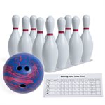 10 White Pins and 1 Bowling Ball, 5 Lb