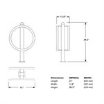 Support à vélo double avec pied central, 2 places