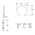 Alpha-Shaped Bike Rack, 2 Slots