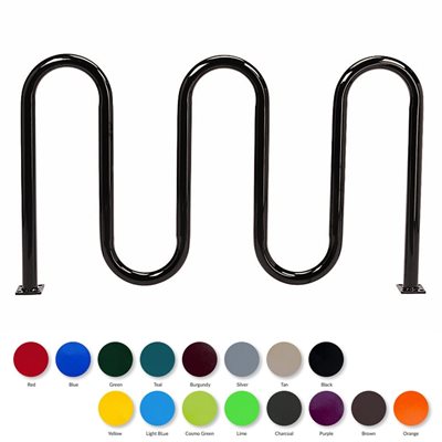 Support à velo à 3 vagues, 2 places