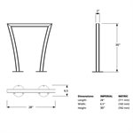Support à vélo de forme pi, 2 places