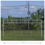 Paire de buts de football-soccer en acier galvanisé, 8'x24', non peint