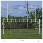 Paire de buts de football-soccer en acier galvanisé, 8'x24', blanc