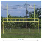 Paire de buts de football-soccer en acier galvanisé, 8'x24', jaune