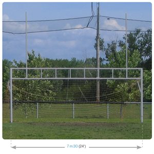 Pair of Galvanized Steel Football-Soccer Goals, 8'x24', Not Painted