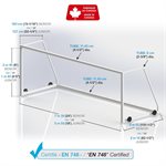 Pair of Aluminum Soccer Goals, EN 748 Standards, 6'6"x18'x82-½"x50-¼"