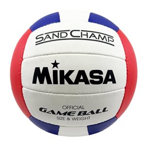 Mikasa Sand Champ Volleyball, Blue / White / Red Edition