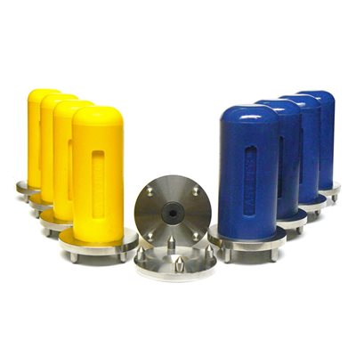 4 Polyethylene Hockey Goal Anchors, 1-¾" , Blue