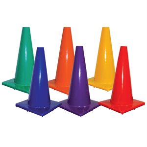 Ensemble de 6 cônes en vinyle flexible - 30 cm (12")