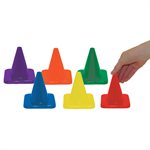 6 Soft Vinyl Cones, 4"