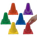 Ensemble de 6 cônes en vinyle flexible - 15 cm (6")