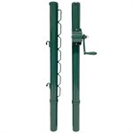 Paire de poteaux de pickleball robustes en acier galvanisé, 3"