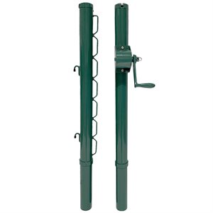 Pair of Heavy-Duty Galvanised Steel Pickleball Posts, 3"