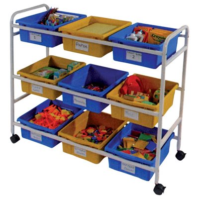 3-Row Multi-Purpose Cart, 9 Containers