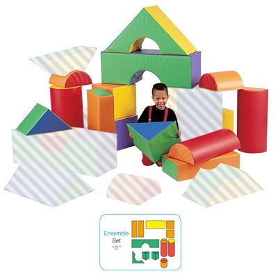 14 modules de formes géométriques en mousse