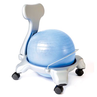 Chaise-ballon en plastique moulé