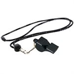 Classic Fox Whistle with Lanyard, Black