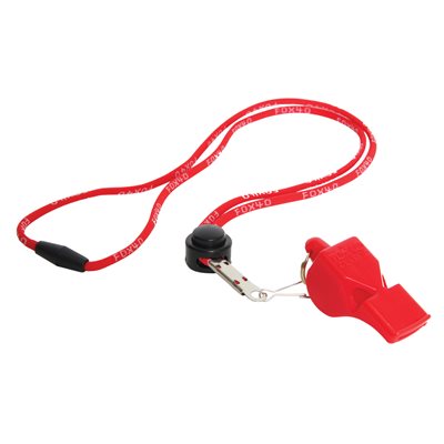 Classic Fox Whistle with Lanyard, Red